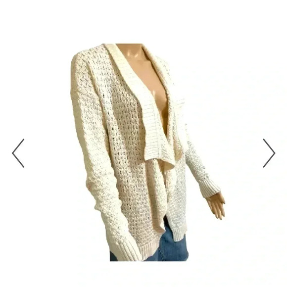 NWOT Loft Open Crochet Waterfall Cardigan - Picture 6 of 10